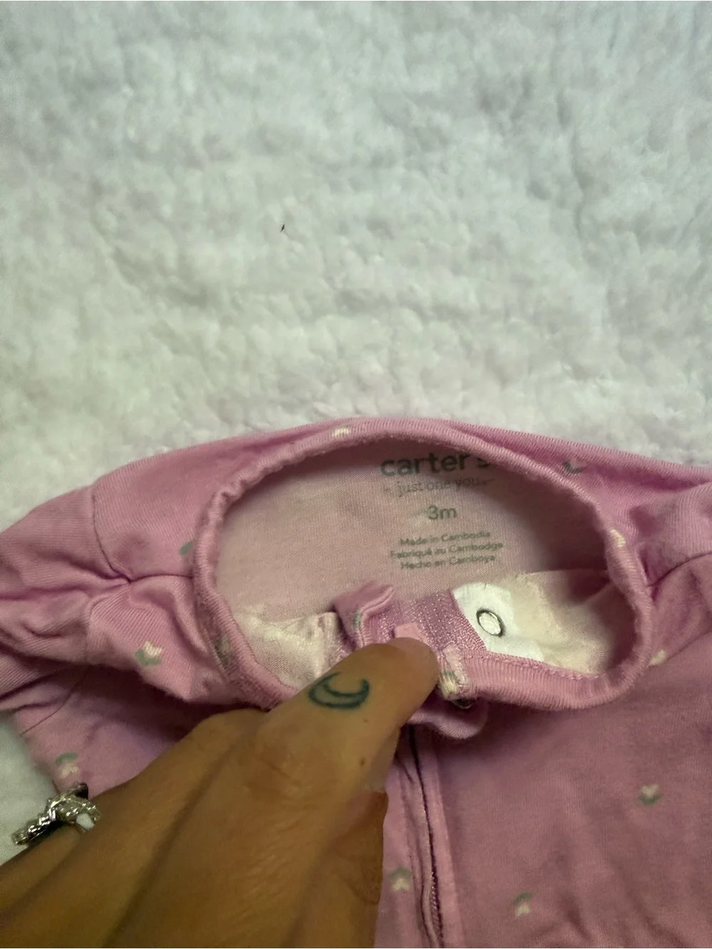 Carter's Mauve Pink Footed One-Piece Pajama